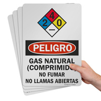 Gasolina natural comprimido NFPA sign