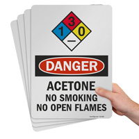 Acetone NFPA Sign