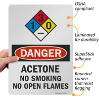 Acetone Hazard Warning