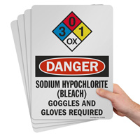 Sodium Hypochlorite Bleach NFPA Sign