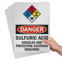 Sulfuric Acid NFPA Sign