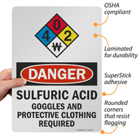 NFPA Sign for Sulfuric Acid