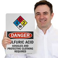 Sulfuric Acid Safety Sign: NFPA