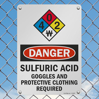 NFPA Label: Sulfuric Acid