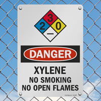 Xylene NFPA Diamond Sign