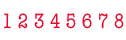 8 Digit, 5mm Manually Change Numbers Stamps