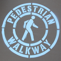 Pedestrian Walkway Traffic Stencil (with Graphic)