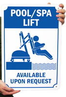 Handicapped Pool Lift Sign
