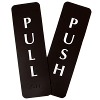 Pull/Push Vertical Set Engraved Door Signs