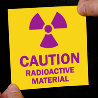 Caution Radiation Area with Graphic Radioactive Materials Sign