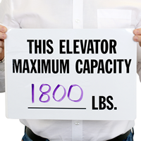 This Elevator Maximum Capacity ___ Lbs. Sign