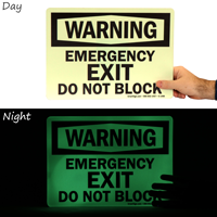 Emergency Exit Do Not Block GlowSmart Sign