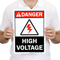 Danger (ANSI) High Voltage Signs