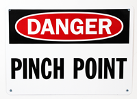 Danger Pinch Point Signs