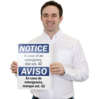 Custom Bilingual OSHA Notice Sign