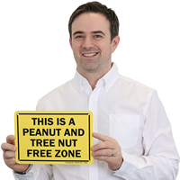 This Is A Peanut  Free Zone Sign