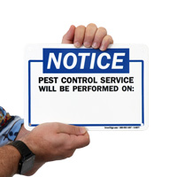 Effective Pest Management Service Notice Sign