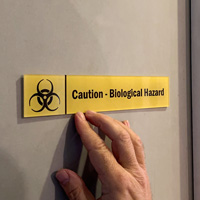 Caution: Biological Hazard Door Sign