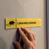 Laboratory Animals Door Sign