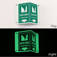 Glow-In-Dark Projecting Emergency Shelter Sign
