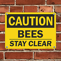 Bees Caution Sign: Stay Clear