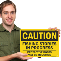 High Visibility Fishing Safety Warning