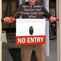 No Entry Door Barricade Sign
