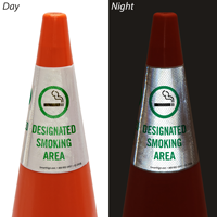 Designated Smoking Area Cone Message Collar Sign