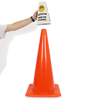 Cone Message Collar Construction Sign