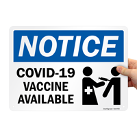 Vaccine Available Notice Sign