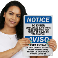 Safety notice: Employees and visitors sign