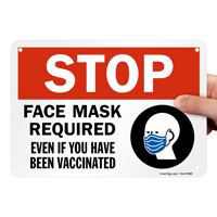 Face Mask Required Sign (Vaccinated)