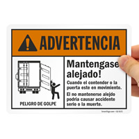 Spanish Warning: Manténgase Alejado