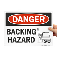 Backing Hazard OSHA Danger Sign