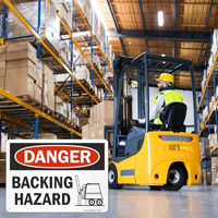 Backing Hazard Warning Sign