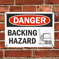 OSHA Danger Sign for Backing Hazard