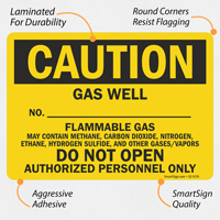 Authorized personnel only gas well sign