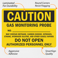 Authorized Personnel Only: Gas Monitoring Area Sign