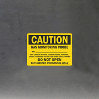 Authorized Personnel Only: Gas Detection Probe Sign