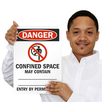 Permit-Only Confined Space Entry Warning Sign