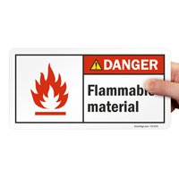 Flammable Material ANSI Danger Sign