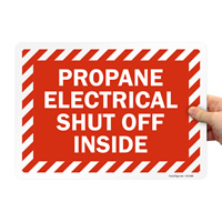 Propane Electrical Shut Off Inside Sign
