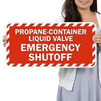 Propane Container Emergency Shutoff Sign