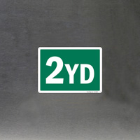 Label for containers: 2 yard