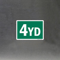 4 Yard Capacity Dumpster Label