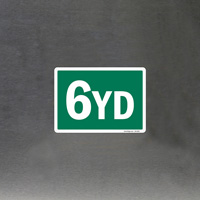 6 Yard Capacity Dumpster Label