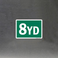 8 Yard Capacity Dumpster Label