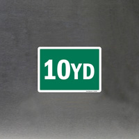 10 Yard Capacity Dumpster Label