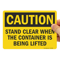 Container Lifting Safety Sign