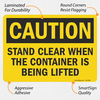 Warning: Container Being Lifted
